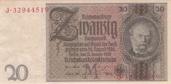 20 Mark 1929 ro.174b M/J